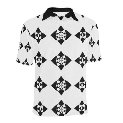iconic Men's All Over Print Polo Shirt (Model T55)