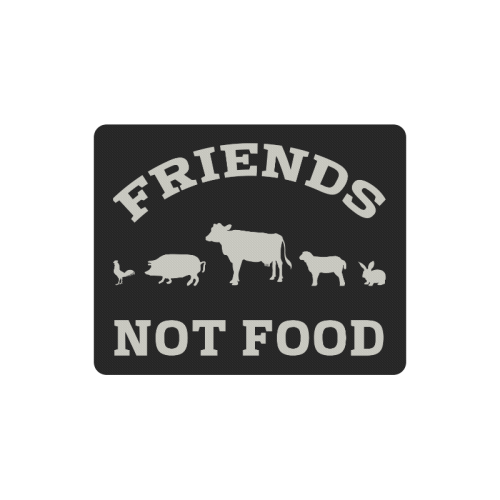Friends Not Food (Go Vegan) Rectangle Mousepad