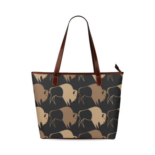 Buffalo's (Brown) Shoulder Tote Bag (Model 1646)