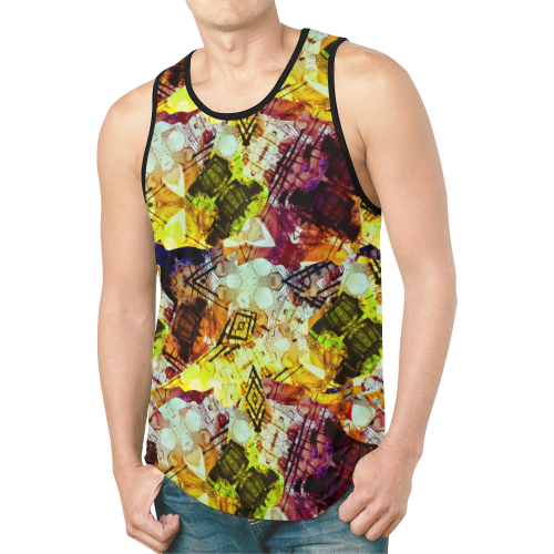 Graffiti Style - Markings on Watercolors New All Over Print Tank Top for Men (Model T46)