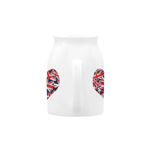 Union Jack British UK Flag Heart Milk Cup (Small) 300ml