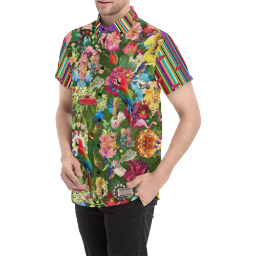 Is it Springtime Yet? Men's All Over Print Short Sleeve Shirt/Large Size (Model T53)