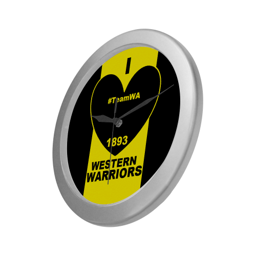 WESTERN WARRIORS Silver Color Wall Clock