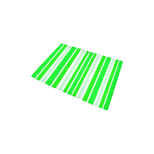 Neon Green Stripes Area Rug 2'7"x 1'8‘’