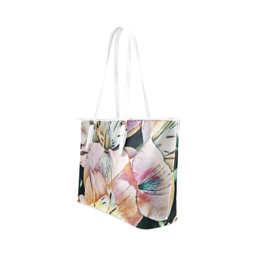 Impression Floral 10192 by JamColors Leather Tote Bag/Small (Model 1651)