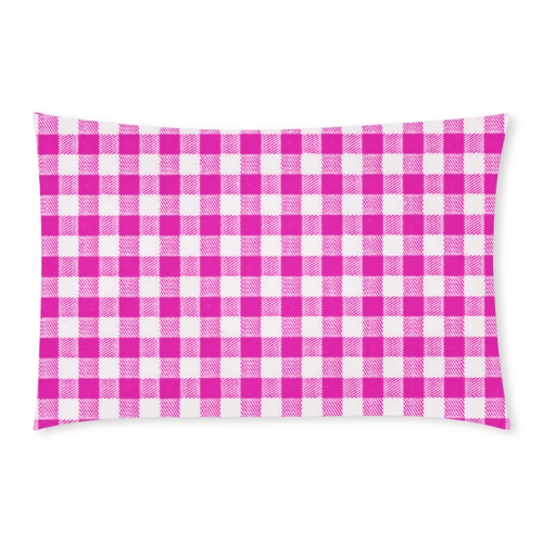 Hot Pink Checks 3-Piece Bedding Set