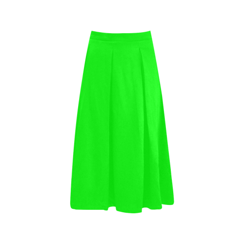 color lime Aoede Crepe Skirt (Model D16)