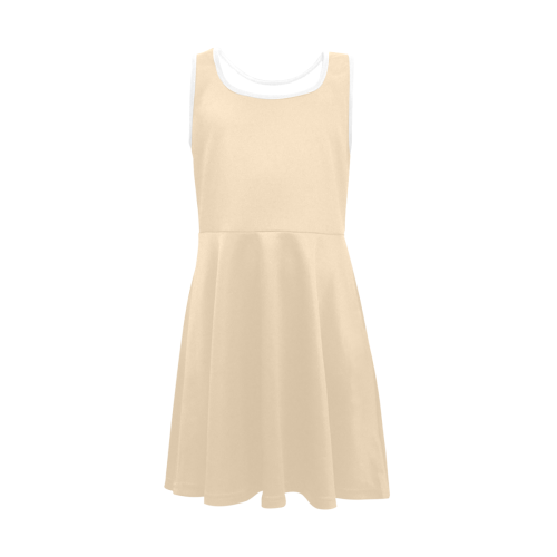 color bisque Girls' Sleeveless Sundress (Model D56)