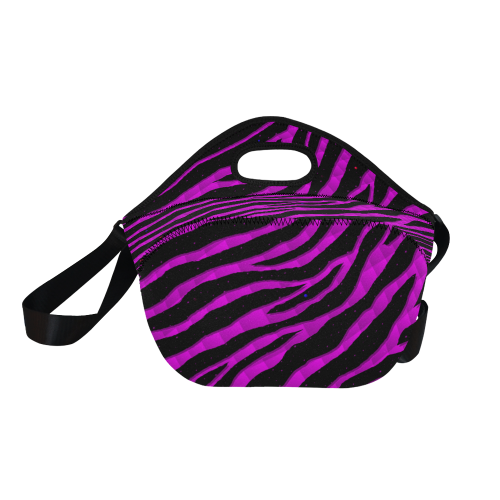 Ripped SpaceTime Stripes - Pink Neoprene Lunch Bag/Large (Model 1669)
