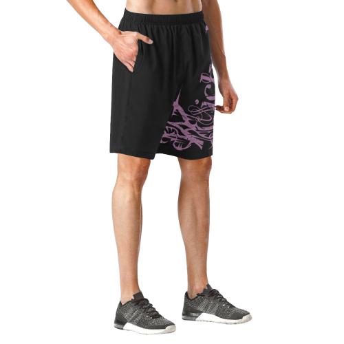 Wicked Purple Shorts Men's All Over Print Elastic Beach Shorts (Model L20)
