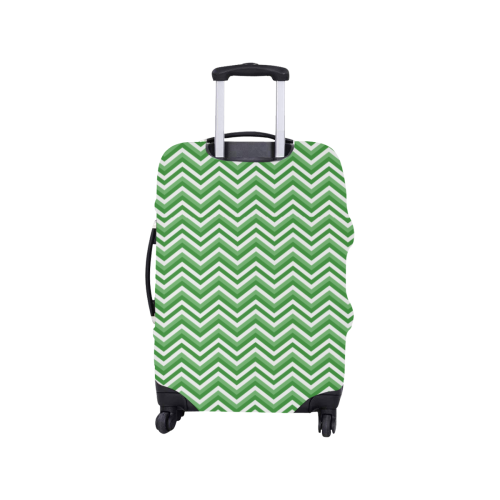 Green Chevron Luggage Cover/Small 18"-21"