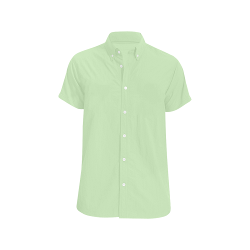color tea green Men's All Over Print Short Sleeve Shirt (Model T53)