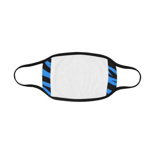 Cobalt Blue Zebra Stripes Mouth Mask