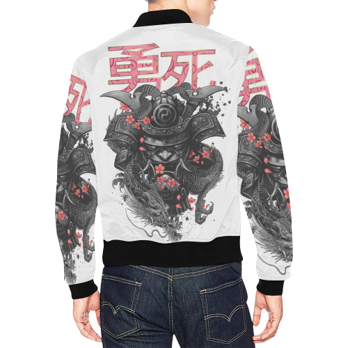 Courage & Death Shogun All Over Print Bomber Jacket for Men/Large Size (Model H19)