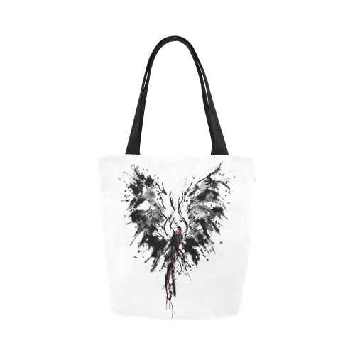 Phoenix - Abstract Painting Bird Black 1 Canvas Tote Bag (Model 1657)