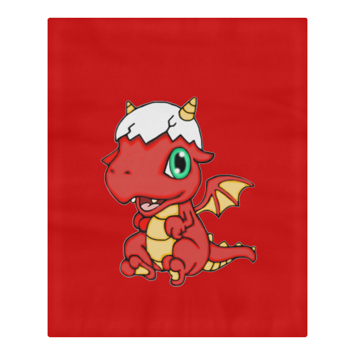 Baby Red Dragon Red 3-Piece Bedding Set