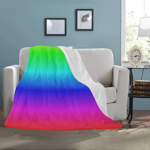 Crayon Box Ombre Rainbow 2 Ultra-Soft Micro Fleece Blanket 50"x60"