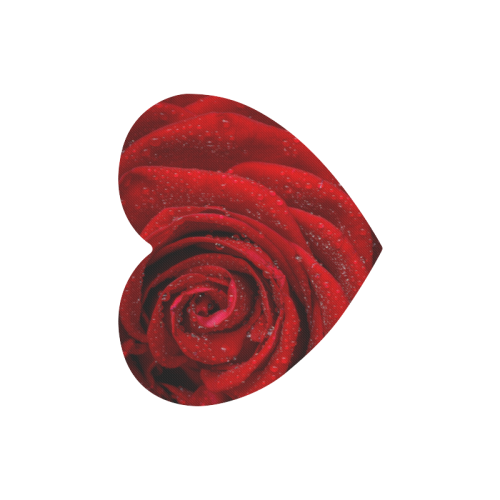Red rosa Heart-shaped Mousepad