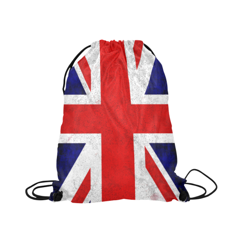 United Kingdom Union Jack Flag - Grunge 2 Large Drawstring Bag Model 1604 (Twin Sides)  16.5"(W) * 19.3"(H)