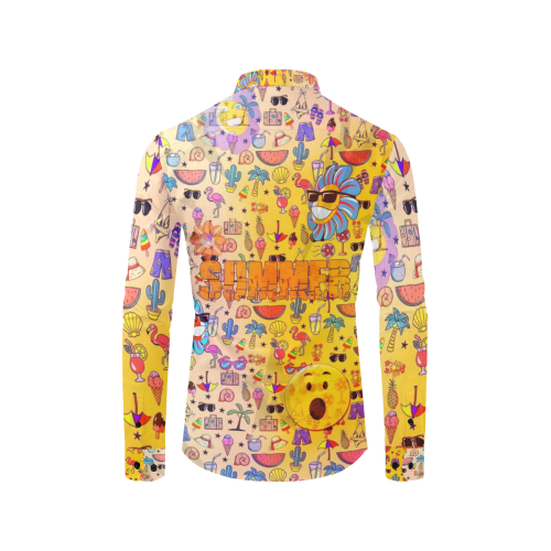 Beach Pop Art by Nico Bielow Men's All Over Print Casual Dress Shirt (Model T61)