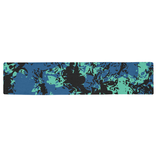 Classic Blue & Biscay Green Table Runner 16x72 inch