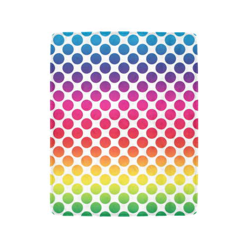 Rainbow Polka Dots Ultra-Soft Micro Fleece Blanket 40"x50"