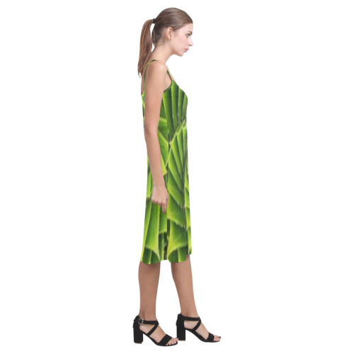 cubics leaf flower Alcestis Slip Dress (Model D05)