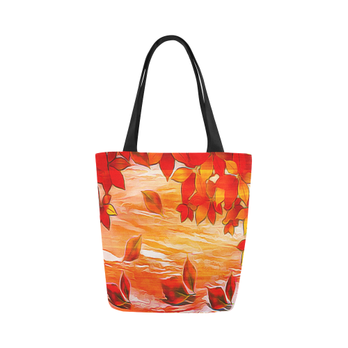 Red Leaves Canvas Tote Bag (Model 1657)