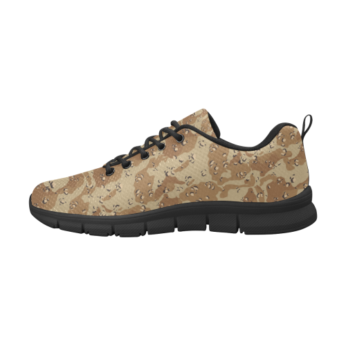 Vintage Desert Brown Camouflage Women's Breathable Running Shoes/Large (Model 055)