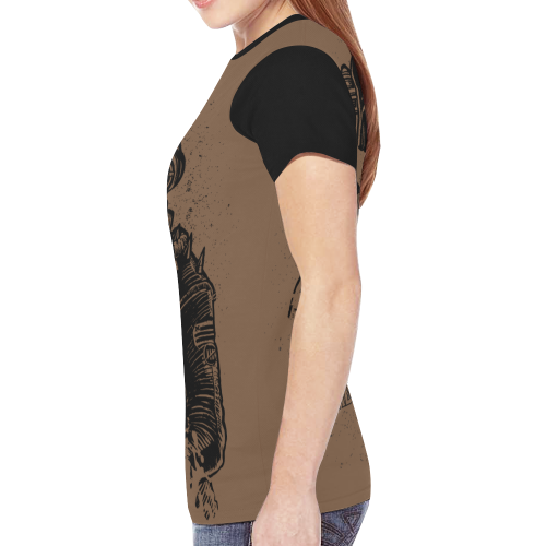 Retro Futurism Steampunk Adventure Soldier 1 New All Over Print T-shirt for Women (Model T45)