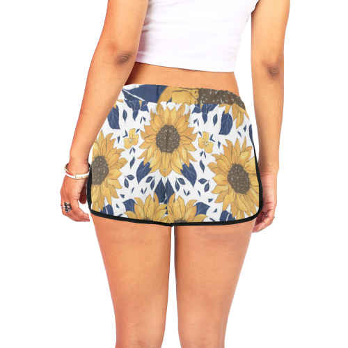 Sunflowers Women's All Over Print Relaxed Shorts (Model L19)