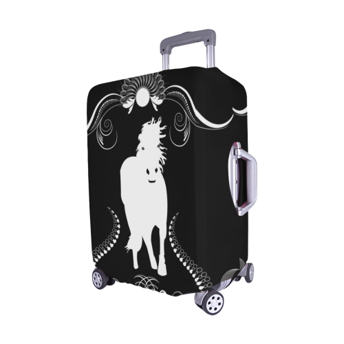 White horse Luggage Cover/Medium 22"-25"