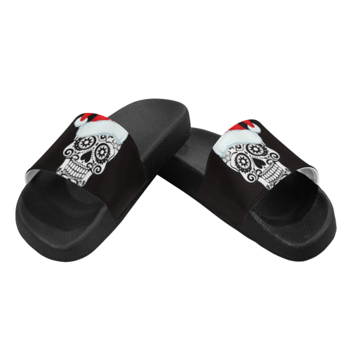 christmas skull 2 Men's Slide Sandals (Model 057)