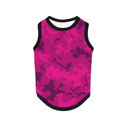 pink camouflage pattern All Over Print Pet Tank Top