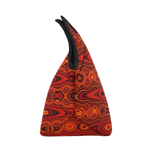 Brown Abstract Pattern Neoprene Lunch Bag/Small (Model 1669)