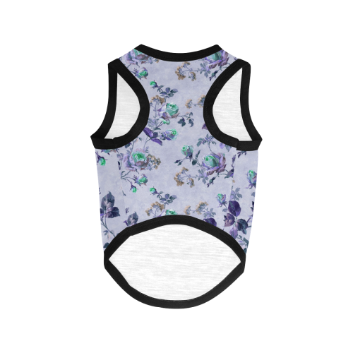 Victorian Vintage Roses Purple All Over Print Pet Tank Top