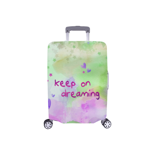KEEP ON DREAMING - lilac and green Luggage Cover/Small 18"-21"