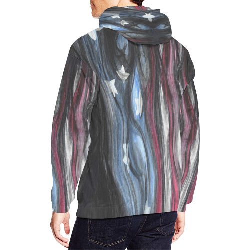 American Waves by Cecile Grace Charles All Over Print Hoodie for Men/Large Size (USA Size) (Model H13)