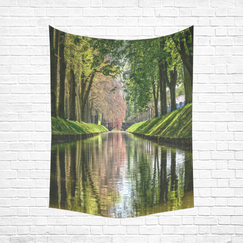Canal Dreams Cotton Linen Wall Tapestry 60"x 80"