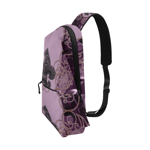 Flowers in soft violet colors Chest Bag (Model 1678)