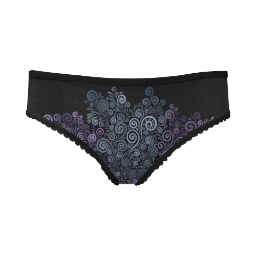 3d Psychedelic Ultra Violet Powder Pastel Women's All Over Print Girl Briefs (Model L14)