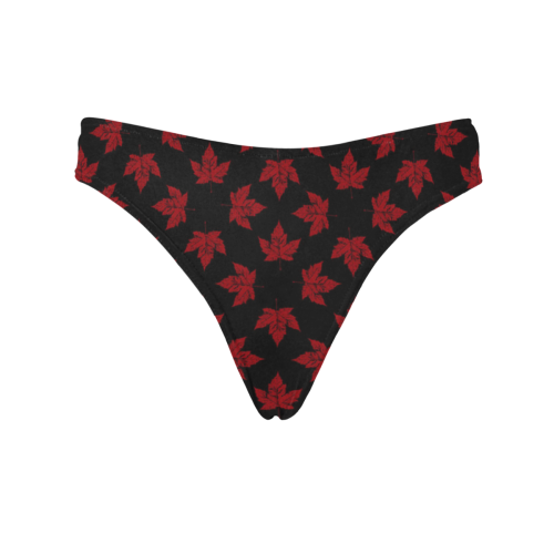 Cool Canada Panties Retro Canada Thong Underwear Women's All Over Print Thongs (Model L30)
