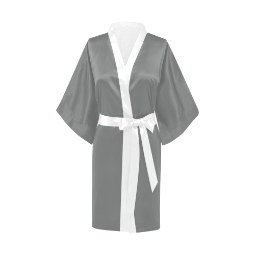 dark gray with white belt Kimono Robe