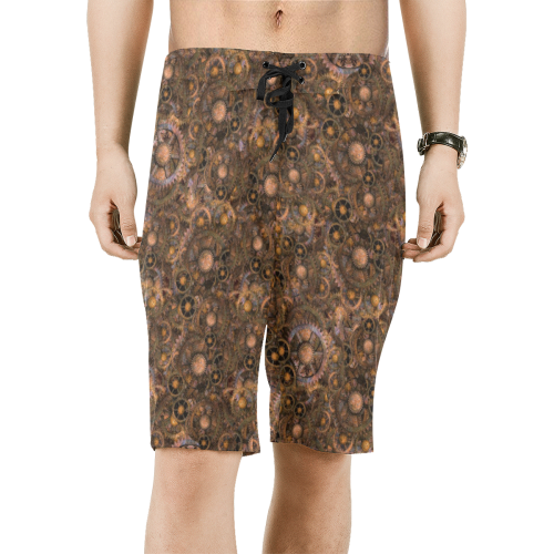 Steampunk Cogs XS to 6XL Men's All Over Print Board Shorts (Model L16)