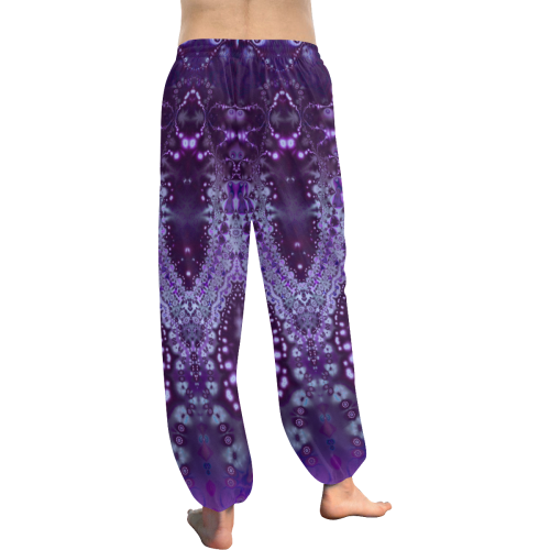 Lavender Lace On Purple Women's All Over Print Harem Pants (Model L18)