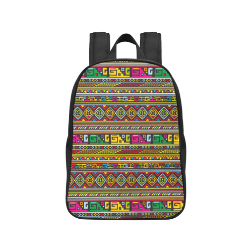 Traditional Africa Border Wallpaper Pattern 1 Fabric School Backpack (Model 1682) (Medium)