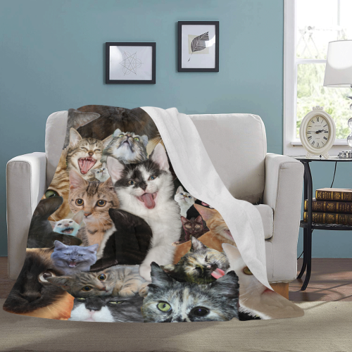 Crazy Kitten Show Ultra-Soft Micro Fleece Blanket 60"x80"