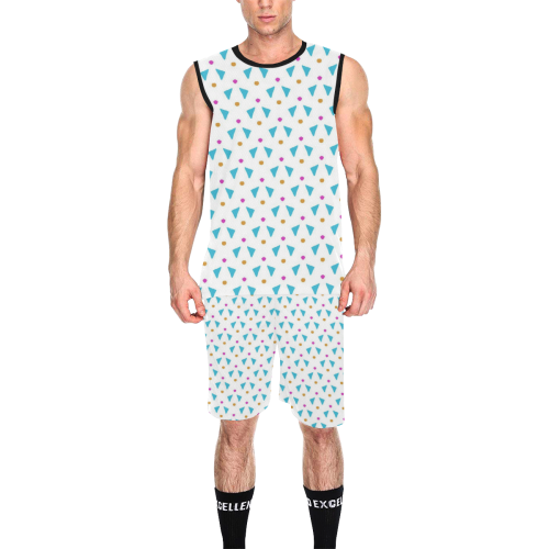 Funny Doodle Pattern 2C by JamColors All Over Print Basketball Uniform