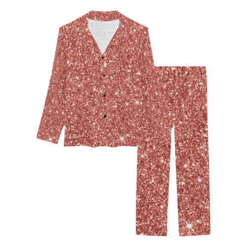 New Sparkling Glitter Print B by JamColors Women's Long Pajama Set