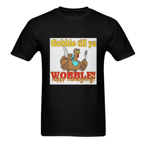Gobble Till Ya Wobble Men's T-Shirt in USA Size (Two Sides Printing)